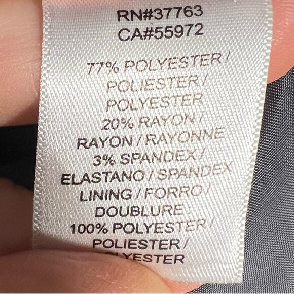 Laundry Shelli Segal gray black business casual blazer suit jacket sz 10 B162 - Picture 3 of 4